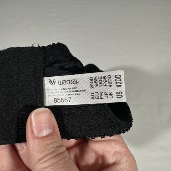 NWT Wacaol‎ [ 42DD US ] Awareness Underwire Bra in Black #6277 - Picture 12 of 13